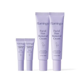 Flamingo Facial Hair Removal Cream - 1.35 fl oz - Pack of 2 - Gentle Formula - Safe for Sensitive Skin