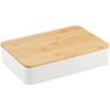 Masawa NH Home 4913001 Shokado Bamboo Lunch Box, Simple, White,