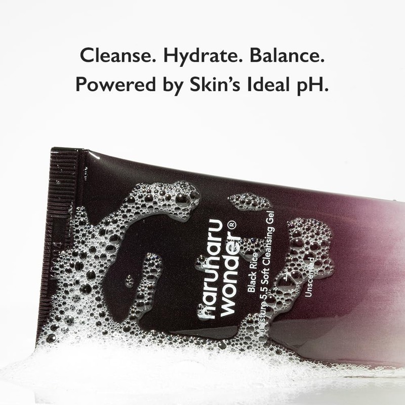 HARUHARU wonder Black Rice Moisture 5.5 Soft Cleansing Gel, Gentle