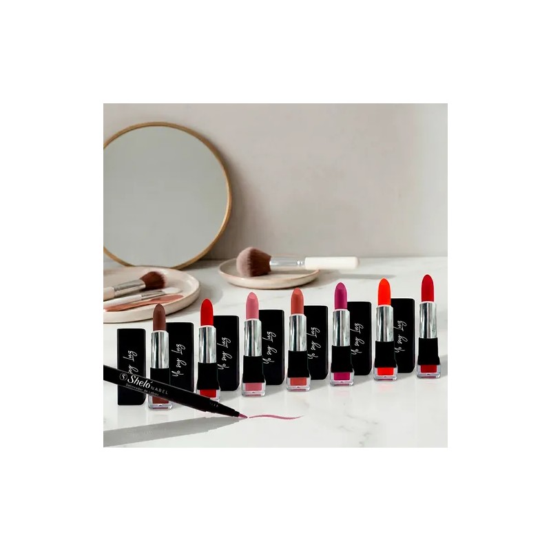 Labial Natural Mate Hidratante En Barra + Brillo Shelo