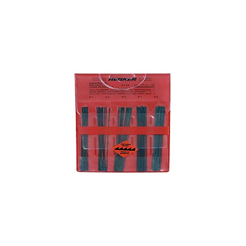 Hegner 60 x assortment of blades for wood, plastic and