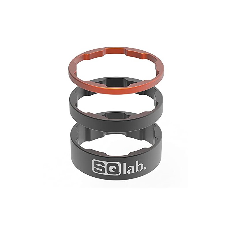 SQlab Unisex Sæt 1 1/8 Tomme Spacer Set, Black, 1/8