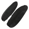 2pcs Front Door Panel Armrest Cover Black Artificial Leather Replacement