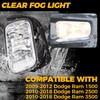 HECASA Fog Lights Lamps Compatible with 2009-2018 Dodge Ram 1500/2500/3500
