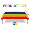 Rainbow Table Cloth, Rainbow Plastic Tablecloth, Disposable Plastic Rectangular Table