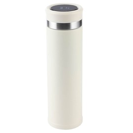 Intelligent TemperatureSensitive Vacuum Cup Mirror Smart TouchScreen Insulation Cup(Creamy White 480ml)