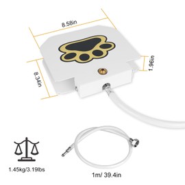 Dog Water Fountain Step On, Outdoor Dog Sprinkler Paw Activated Sprinkler, Drinking Pet Dispenser with Interactive Paw Pedal Valve, Fresh Water to Drink