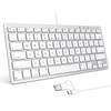 OMOTON Wired Keyboard for Mac Devices ONLY with Dual Interface,