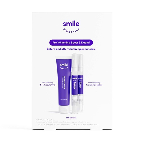 SmileDirectClub Pro Teeth Whitening Gel System Refill & Extend - Professional Strength Hydrogen Peroxide - Pain Free and Enamel Safe