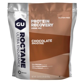 GU Energy Roctane Ultra Endurance Protein Recovery Drink Mix, Gluten-Free and Kosher Dairy, Recovery Support After Any Workout, 15-Serving Pouch, Chocolate Smoothie