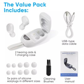 ASTRACY ZR-M95 Rechargeable Hearing Aids, 15 Hours/Charge, w/Noise Cancellation