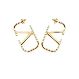 Gold Plated Elegant Stud Earrings for Women Fashion V Shaped Hypoallergenic Letter Earrings Dainty Jewelry