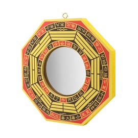 LinaLife 4" Inch ba gua Traditional Chinese Feng Shui Convex Bagua Mirror Lucky Fengshui Gift（Convex Mirror） Bagua Mirror for Protection Against Harmful Special