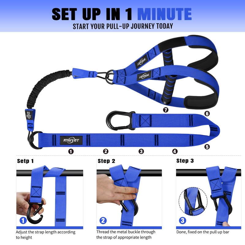 Pull Up Bands, Heavy Duty Resistance Bands with Handle, Workout