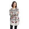 Reindeer Snowflake Christmas Pullover for Women, Jumper, beige