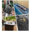 GRISUN Onyx Black Fire Glass Diamonds for Fire Pit, 1