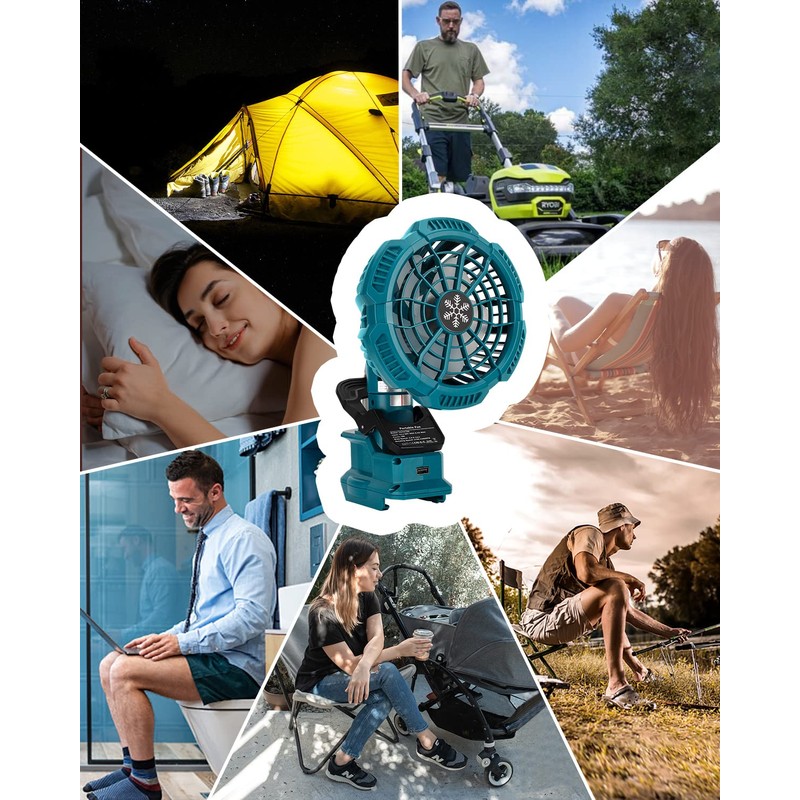 Taingwei Portable Clip on Fan for Bosch 18v battery,Battery Powered