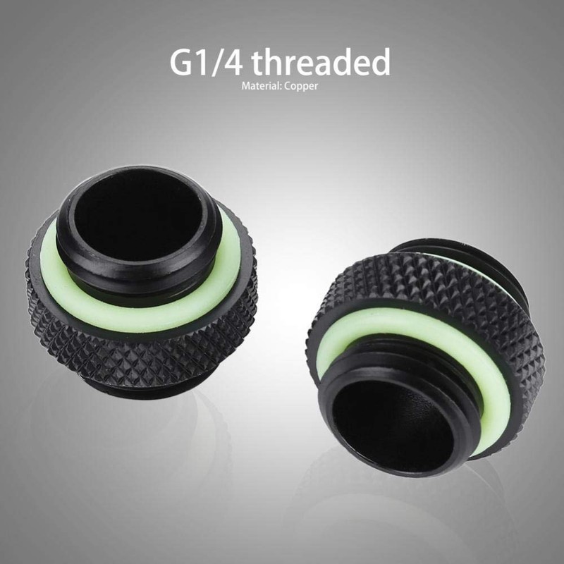 Richer-R 2pcs Water Cooling Fittings Water Cooling Fittings Compression Fittings