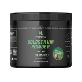 Nutrality Nutrality 100% Bovine Colostrum Powder 1500mg | for Gut Health & Immune Support | Colostrum Supplement for Men & Women | Gut Health Supplements for Energy, Gut Repair & Human Parasite Detox