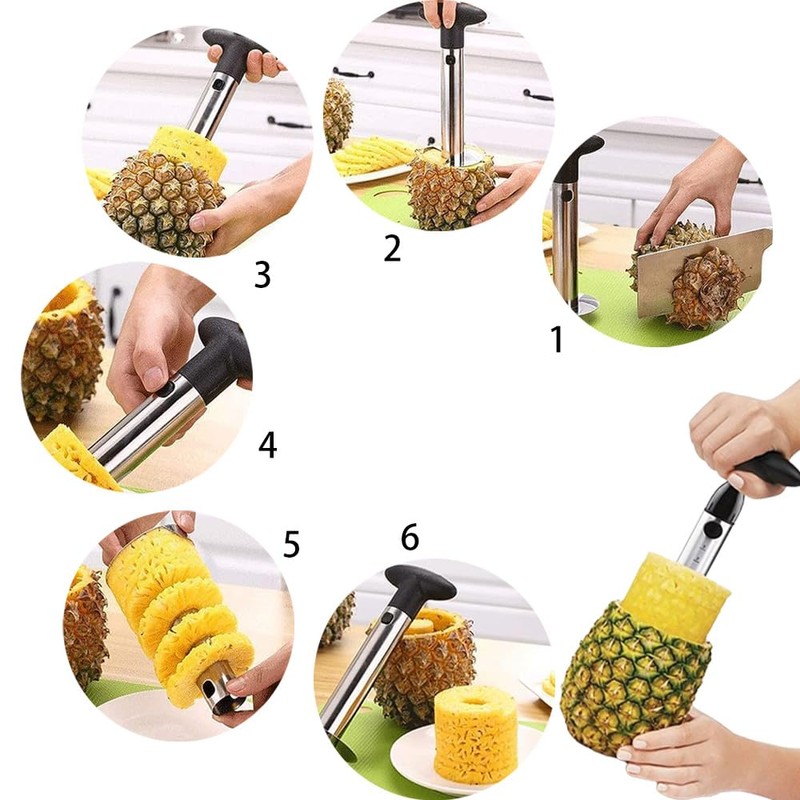 Stainless Steel Pineapple Cutter Pineapple Peeler Pineapple Corer Tool with