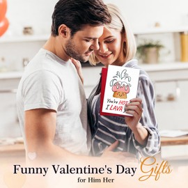 FLYAB Funny Valentines Day Cards for Him - Naughty I LAVA You Valentine's Day Cards for Husband Boyfriend Fiance with Envelope Sexy Vday Gifts Cards for Men