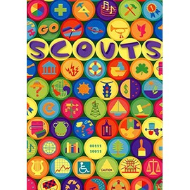 Designer Greetings Colorful Badges Scouting/Scouts Achievement Congratulations Card for Kids/Children