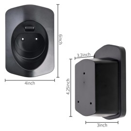 Casoter Type 2 Wall Mount EV Car Charging Cable Holder Organizer Electric Vehicle Charger Plug Holder with Screws Compatible with most EU standards