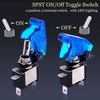 Twidec/3Pcs Rocker Lighted Toggle Switch 12V 20A Heavy Duty Racing