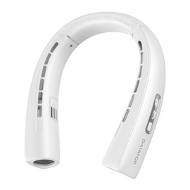 Gaiatop Portable Neck Fan, Wearable 360° Surround Cooling Turbo Airflow, 0 to 100 Speeds, Up to 12.5H Lasting, Rechargeable Hands Free Personal Fans for Outdoor, Travel, Concerts, Office, Gym, White