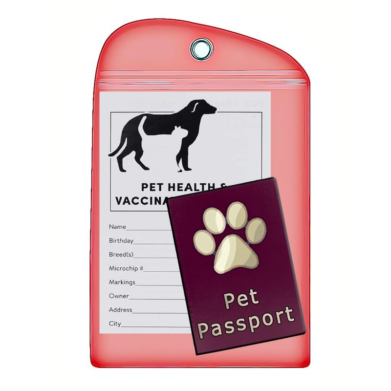 Pet Passport Pouch - Waterproof (Red)