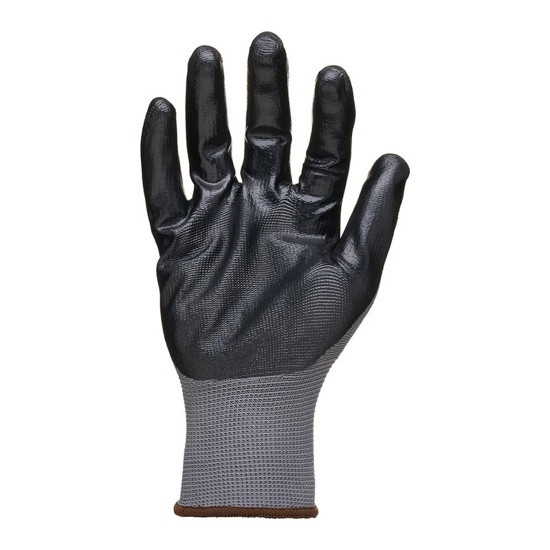 Baratec 12 x Super Grip Flat Nitrile Safety Work Gloves,