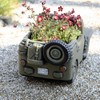 Darthome Cement US Army Truck Planter American Military Car Painted