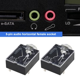 Be In Your Mind 10pcs 3.5mm Stereo Jack PCB Mount Connector with Screws for Phones Audio Video Equipment Players PJ324M DC30V Black Tone