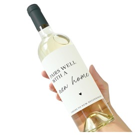 Pairs well with a new home wine label, housewarming wine label, first time home buyer gift, house warming gift, realtor gift to client