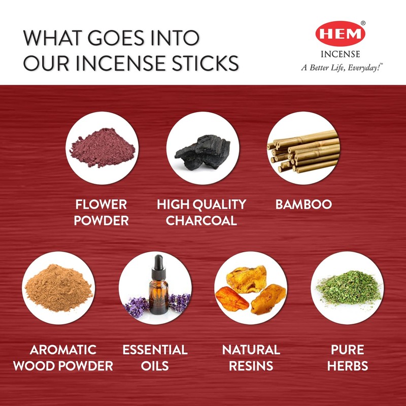 Frankincense - Box of Six 20 Sticks Tubes, 120 Sticks