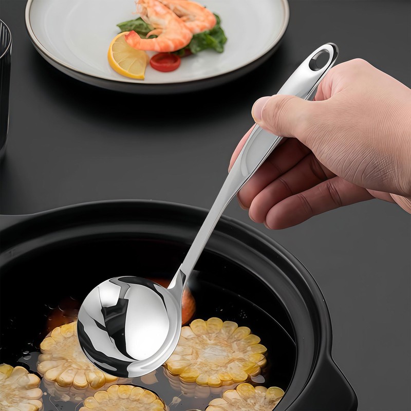 IMEEA 13.4-Inch Soup Ladle Kitchen Ladle SUS304 Stainless Steel Serving