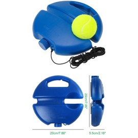 SIMEIXI Tennis Exercise Equipment Tennis Trainer Rebound Baseboard Tennis Ball Trainer Base with Elastic Rope and Tennis Ball Tennis Self-Study Practice Training Tool for Beginners Children Adults