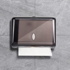 TOBEFORT Touchless Paper Towel Dispenser Wall Mount, No Drilling Waterproof/Dustproof Multifold Tissue Holder for Home Kitchen Office Bathroom Toilet…