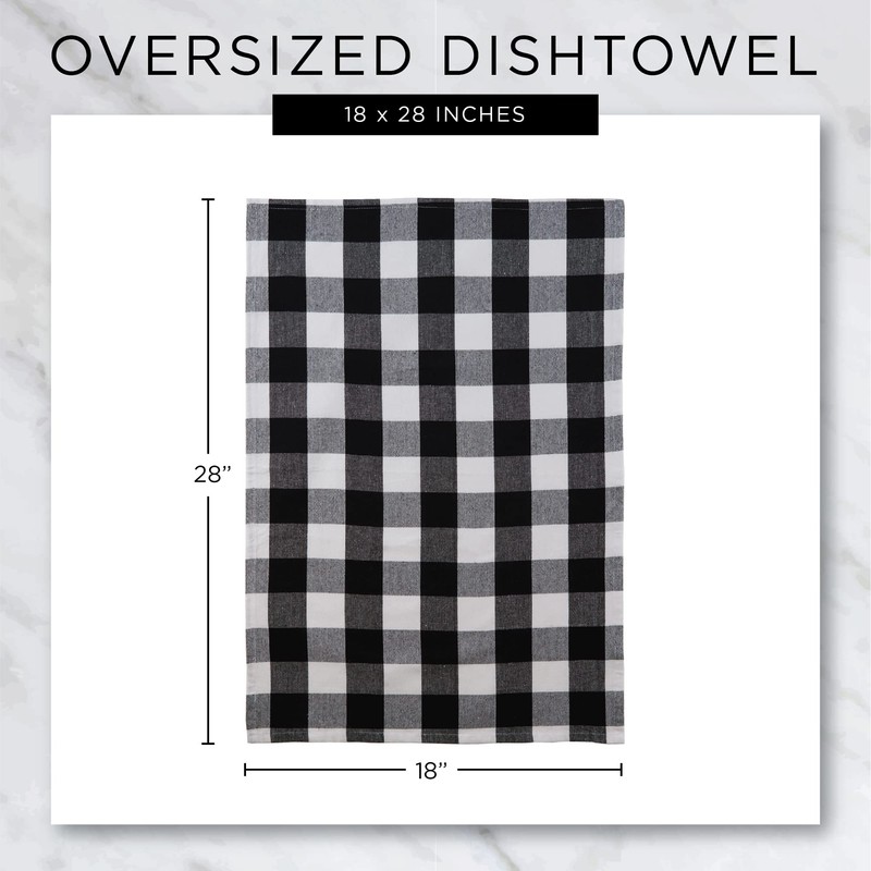 DII Basic Solid Dishtowel Collection Cotton Flat Woven, Small Set,