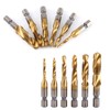 6 Pack Combination Drill Tap Bit Set, Thread Tap Drill