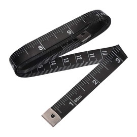 uxcell Cloth Tape Measure for Body 1.5m 60 Inch Metric Inch Measuring Tape Soft Dual Sided for Tailor Sewing Black