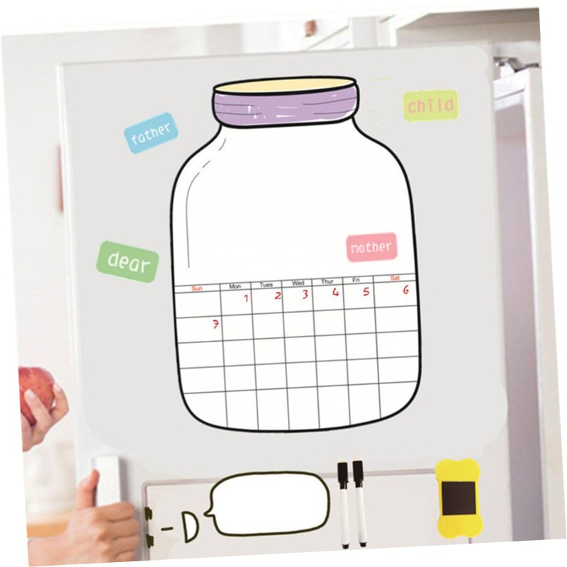 STOBOK Creative Erasable Fridge Reminder Board Magnet Sticker with Pen