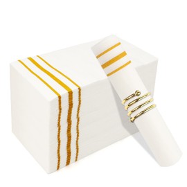 100 Pack Paper Napkins Disposable Hand Towels for Bathroom, Soft Gold Dinner Napkins Disposable Decorative, Paper Guest Towels for Bathroom, Kitchen Wedding Bridal Baby Shower Birthday Party Events