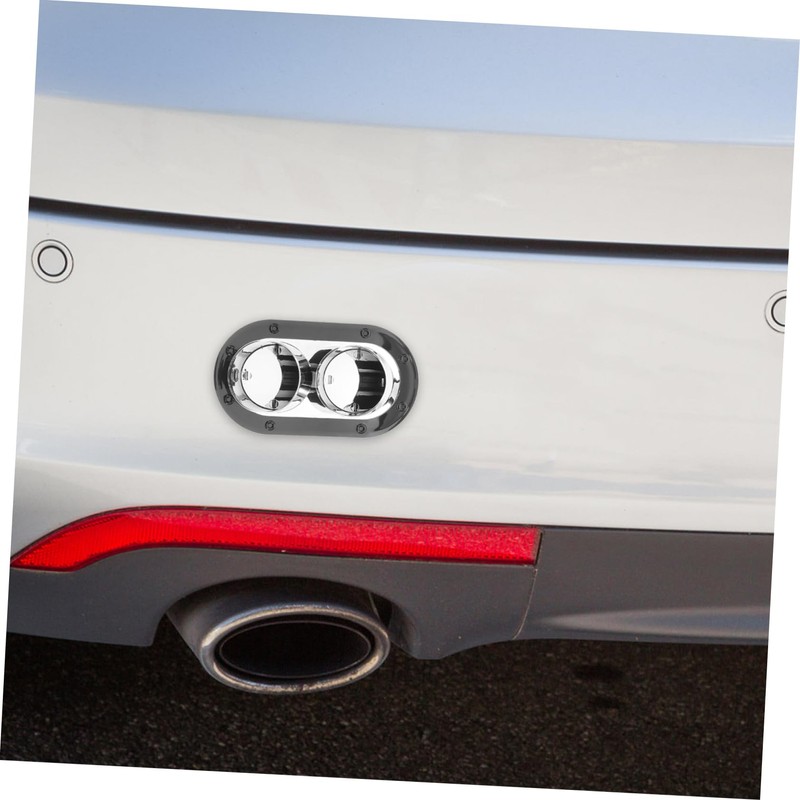 Zerodeko Fake Exhaust Tip Car Decorative Sticker for Scratch Collision