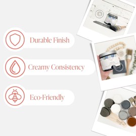 Furniture Glaze - Antique Patina Special Effects Glaze for Chalk Style Furniture Paint, Eco-Friendly Wood Stain, 6 Color Choices - Graphite [Black] - (4 oz)