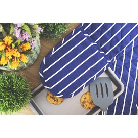 Clay Roberts Oven Gloves, Blue, Double Oven Mitts, Heat Resistant Cooking Gloves, Machine Washable Catering, BBQ, Kitchen, Baking Oven Gloves, Oven Gloves, Oven Mitts, Double Oven Gloves, Pot Holders