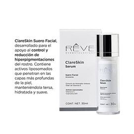 Reve Dermatologique | ClareSkin Serum - Suero Facial Aclarante - Extracto de Aristotelia Chilensis - Vitamina C, Vitamina E – Control de manchas - Tod