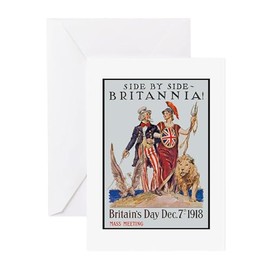 CafePress Britannia Friends Poster Art Greeting Cards (Packa Folded Greeting Cards (10-pack) Glossy