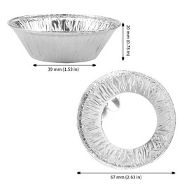 JAPCHET 300 PCS Foil Tart Cases, Egg Tart Cases, Mince Pie Foil Cases for Baking Pie, Bun, Tart, Pudding