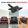 FieryRed Universal 2" Receiver Trailer Hitch Winch Mount Plate, Winch
